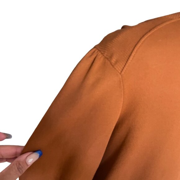 Michael Stars Womens Rust Orange Long Sleeve Pullover Top S 100% Cotton USA-Made - Picture 4 of 6